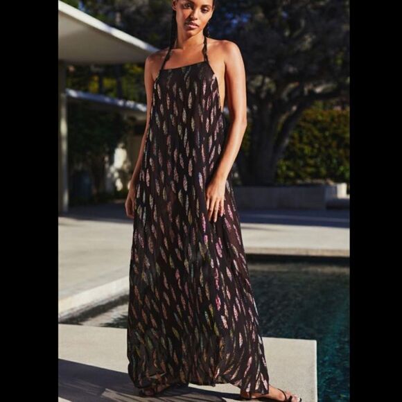 Anthropologie PQ Swim Metallic Maxi Dress NWT - Picture 1 of 15